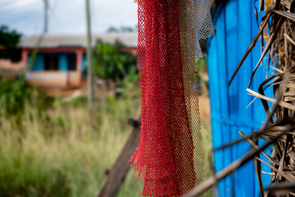 Mosquito net in Ghana pictured for a piece on is the country safe