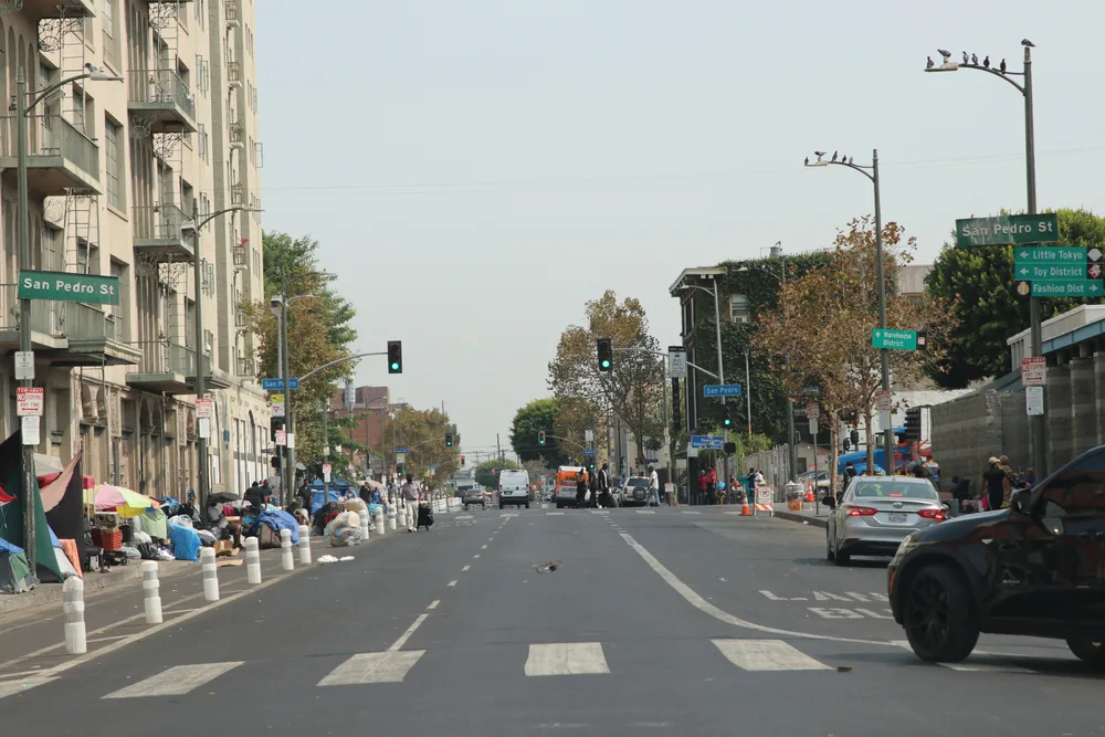 Photo of Skid Row taken in 2020 for a piece on the worst areas of Los Angeles