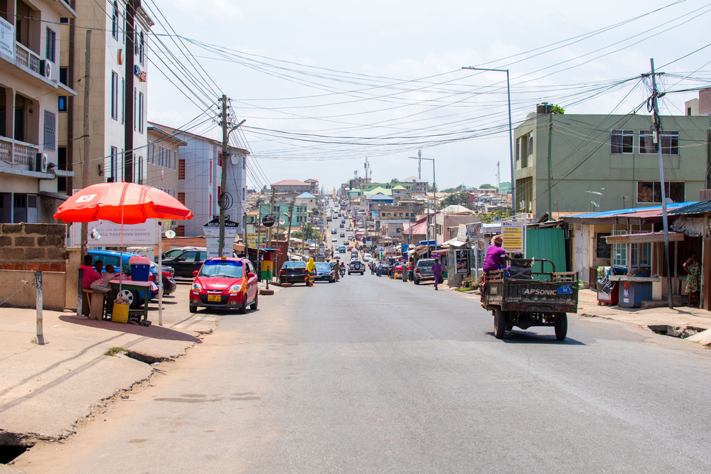 An Accra street in Nima as a guide for a piece on Is Ghana Safe to Visit