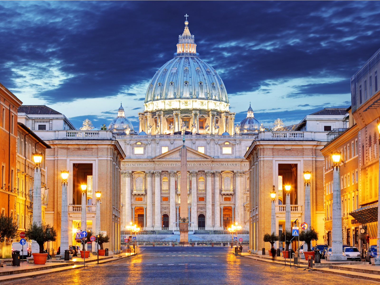 Papal Basilica of Saint Peter in the Vatican pictured during the best time to visit Rome
