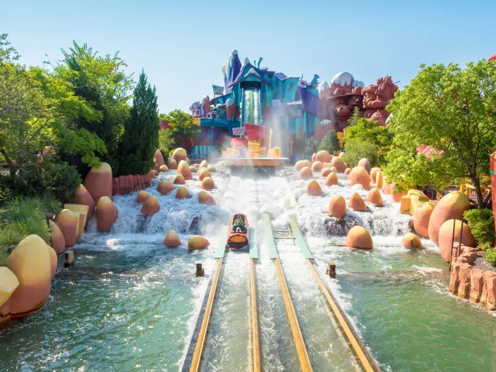 Ripsaw Falls ride at Universal Studios pictured during the best time to visit Orlando