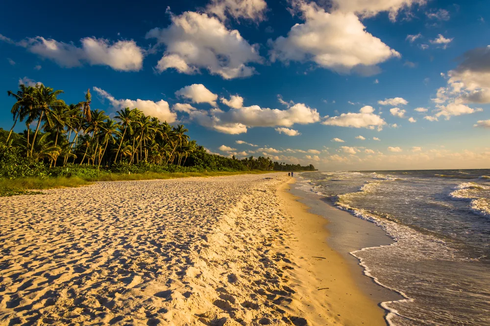 Beach in Naples Florida (for a piece titled Is Naples Florida Safe to Visit) pictured in the afternoon