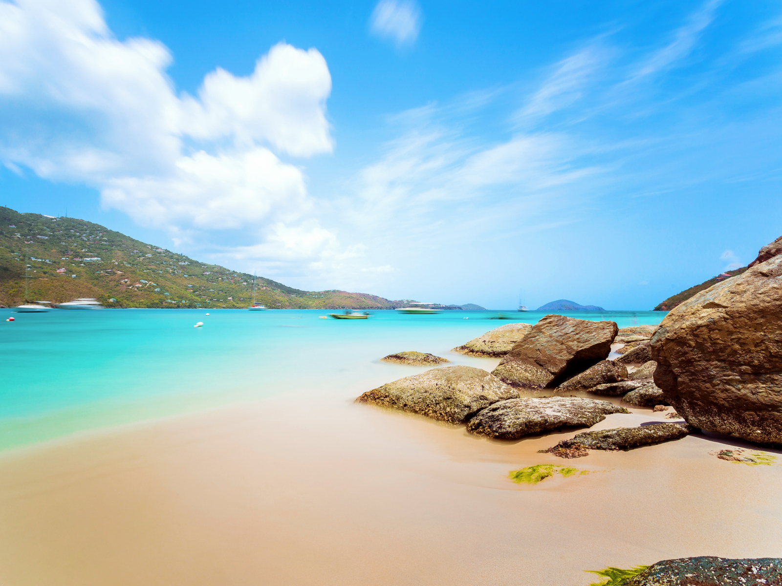 Gorgeous view of Magens Bay in Saint Thomas, a safe Caribbean island