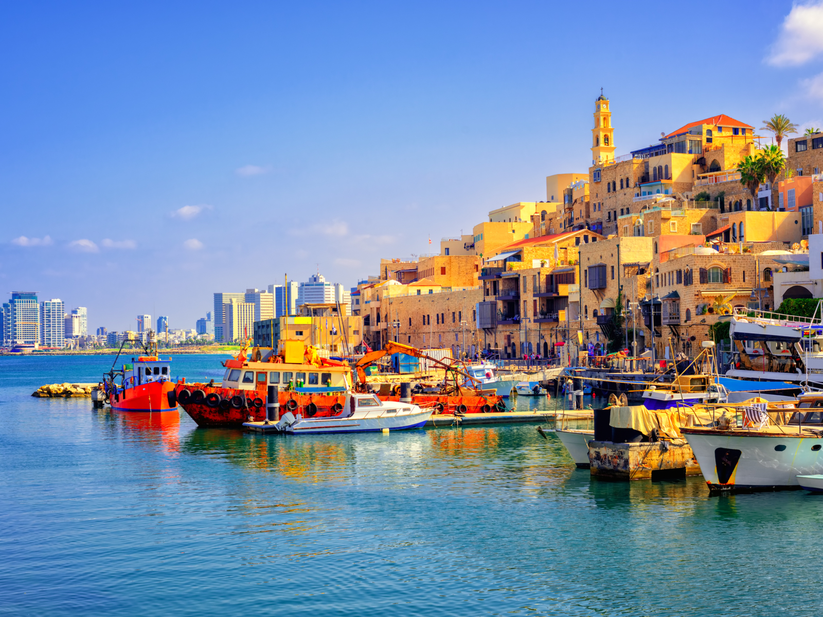Old town and city of Jaffa in Tel Aviv pictured during the overall best time to visit Israel