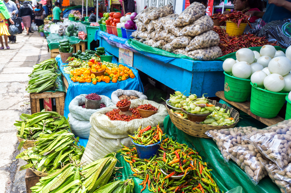 Vegetable market in Chile to help answer is the country safe to visit