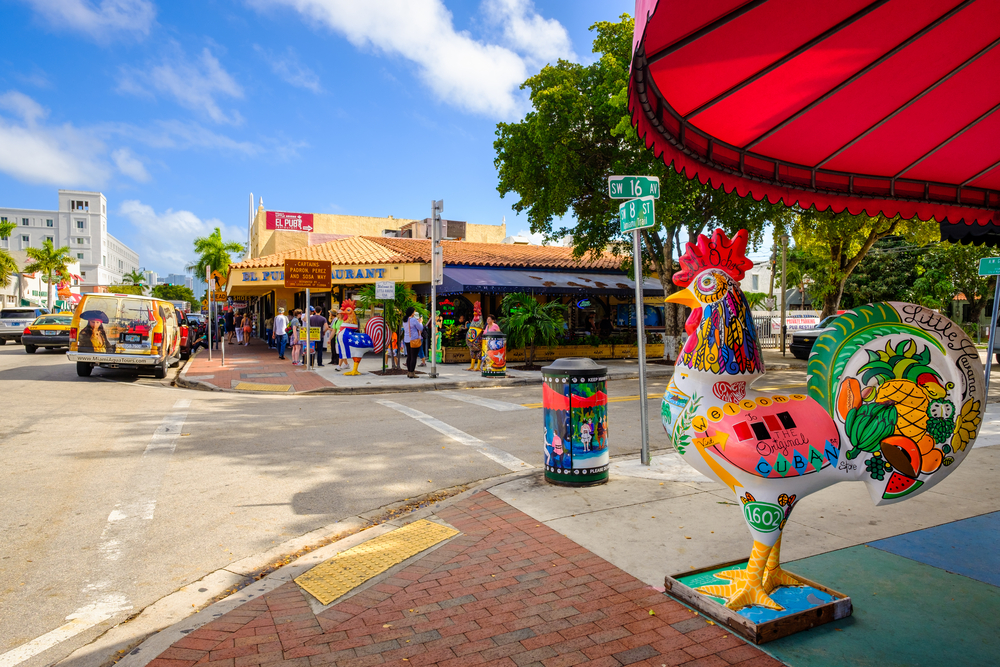 Photo of a shopping area in Little Havana pictured for a piece on Is Miami Safe