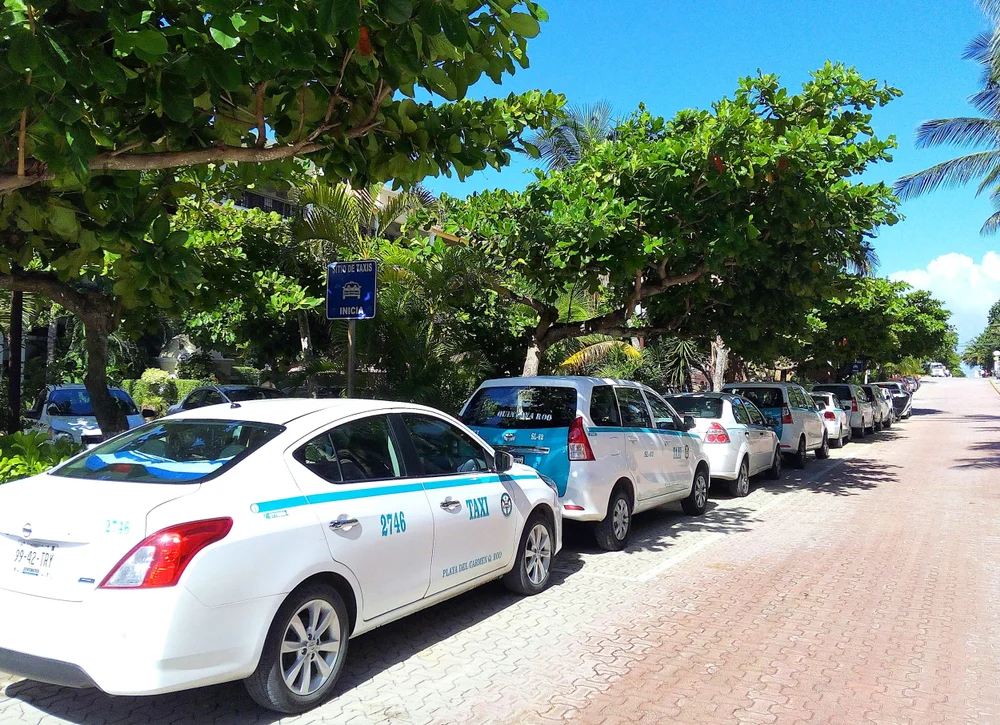 Taxis in Playa del Carmen for a piece on is the city safe to visit