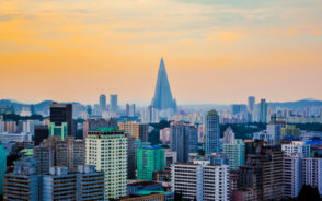 Skyline view of Pyongyang city for a piece titled Is North Korea Safe to Visit