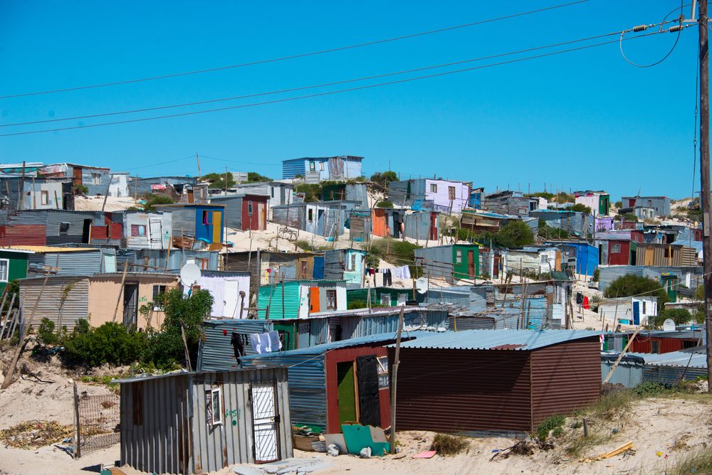 Khayelitsha pictured with huts on the hillside for a piece titled Is Cape Town Safe to Visit
