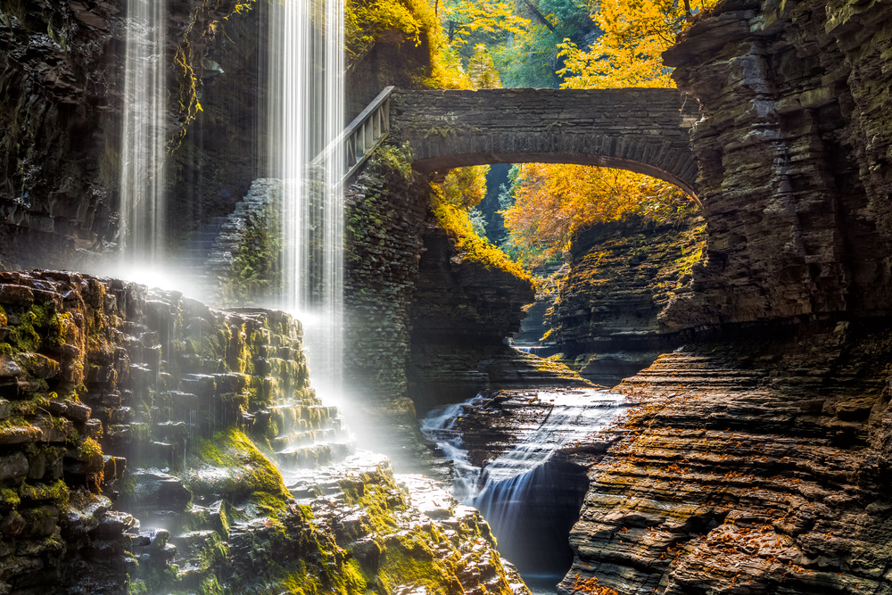 Photo of the Watkins Glen state park, one of the best places to stay in the Finger Lakes