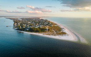 Bean Point Beach near sunset during the best time to visit Anna Maria Island