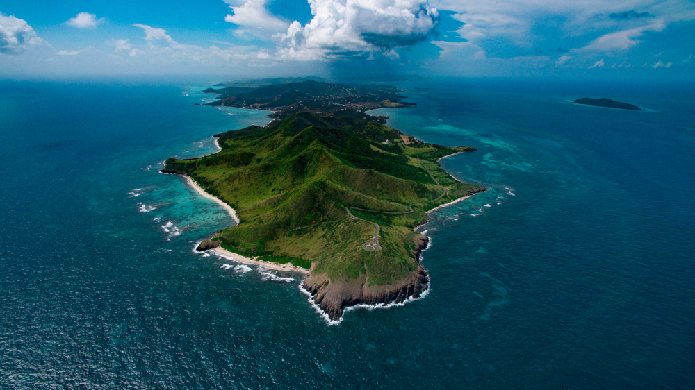 Easternmost point in the US on the island seen from above during the best time to visit St. Croix