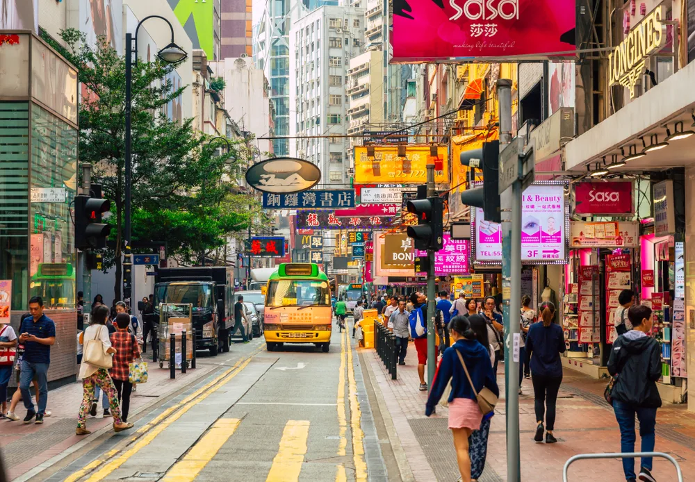 People walking on Causeway Bay for a frequently asked questions section on Is Hong Kong Safe