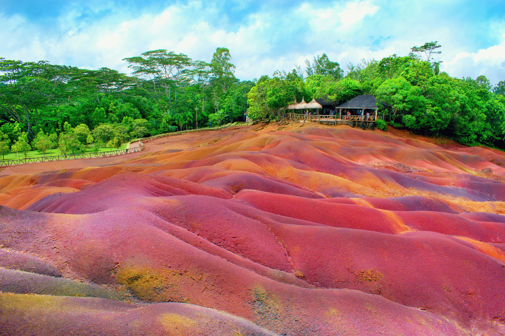 Amazing red sand in the Black River Gorges National Park pictured during the overall best time to visit Mauritius