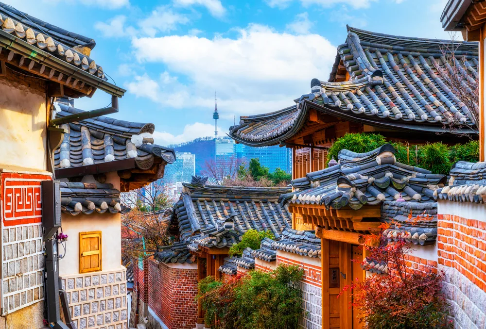 View of Bukchon Hanok Village for a frequently asked questions section on the best time to visit Seoul