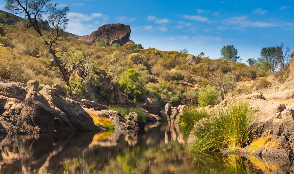 Rugged landscape view showing why you should visit Pinnacles National Park for outdoor fun