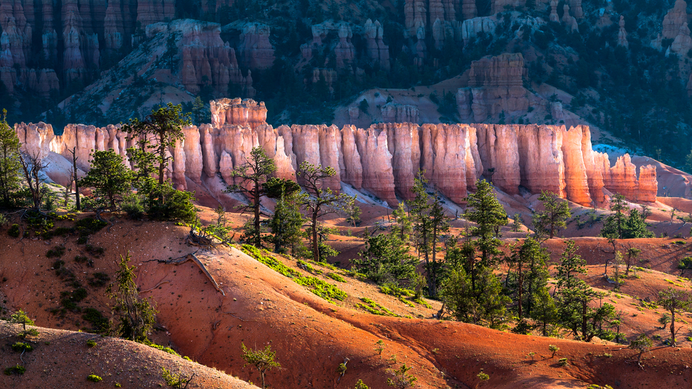 Gorgeous rock formations as seen from across the valley during the best time to go to Bryce Canyon National Park