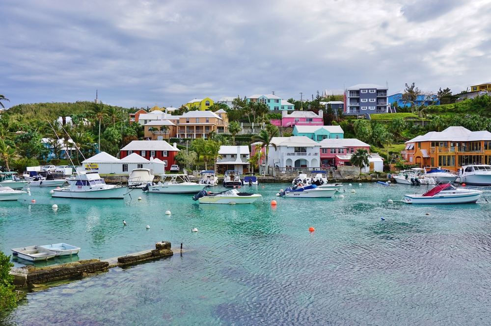 Neat cross-bay photo of Flatts, one of the best places to stay in Bermuda