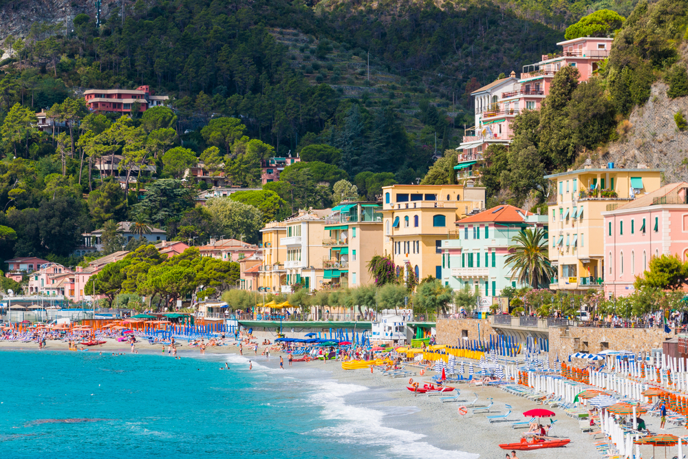 Monteroose Al Mare shown with colorful buildings by the sea in a piece on the best places to stay in Cinque Terre