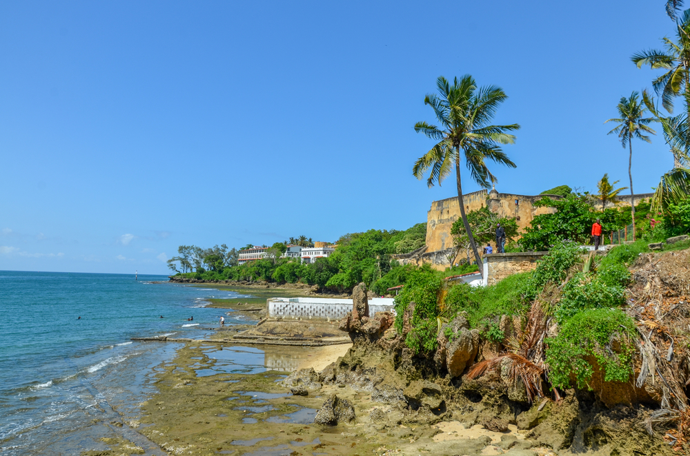 Very neat coastal view of Fort Jesus pictured in Mombasa, one of the our top picks for places to visit in Africa