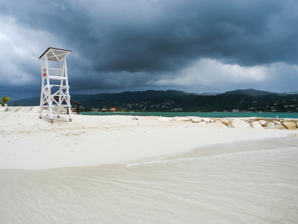 Storm clouds over Montego Bay during the wet season, the overall worst time to visit