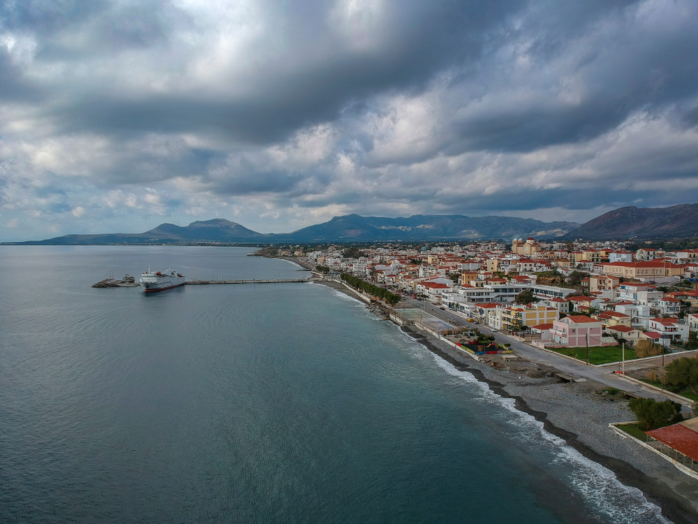 Aerial view of Neapolis, one of the least safe places to visit in Cyprus, pictured on a cloudy and overcast day
