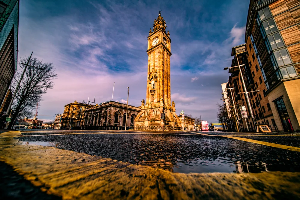 Dusk view of Albert Memorial Clock pictured as one of the best places to visit the UK