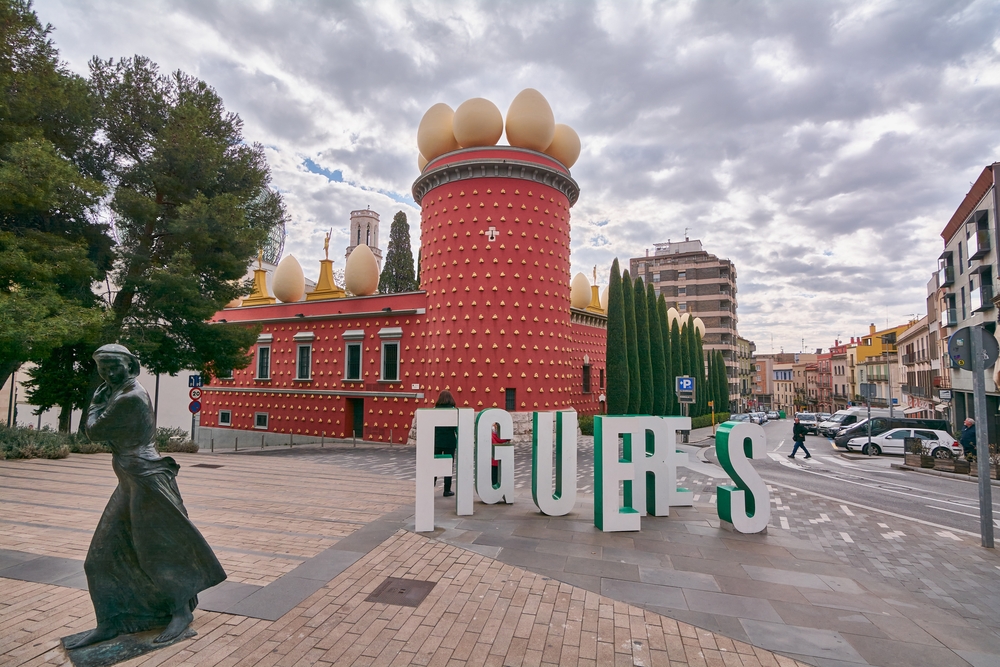 Neat red museum of Figueres, one of the best overall day trips from Barcelona