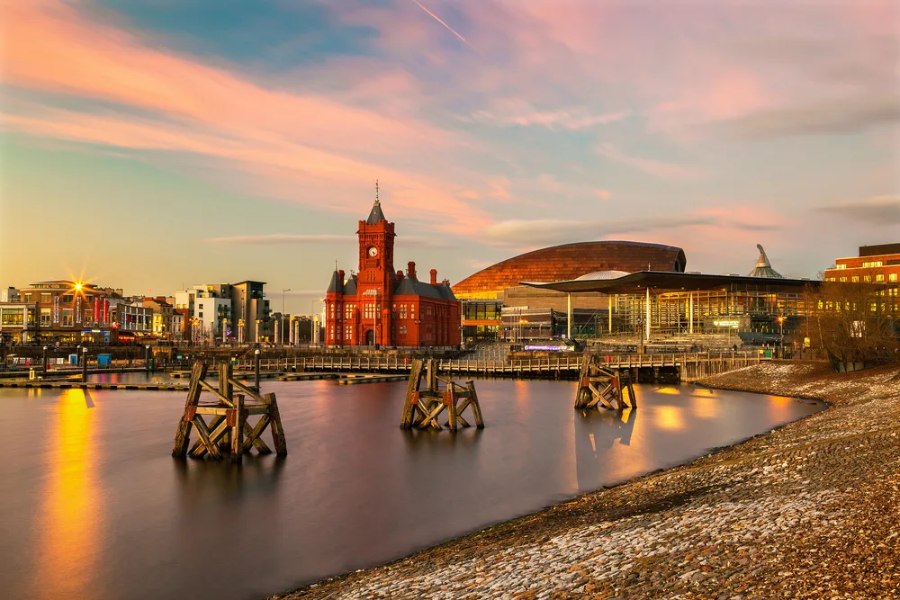 Neat dock and old buildings in the historical area of Cardiff, one of the best places to visit in the United Kingdom