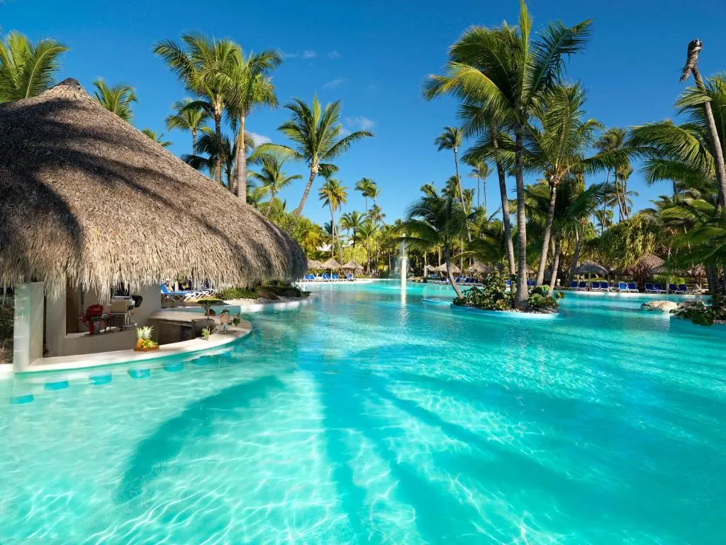 Pool area at the Meliá Caribe Beach Resort, one of the best Caribbean all-inclusive resorts