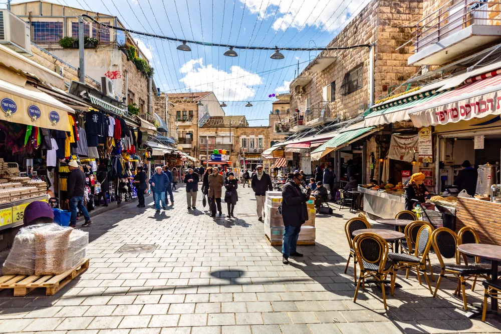 Neat open-air market in Yehuda for a piece titled is Jerusalem Safe to Visit