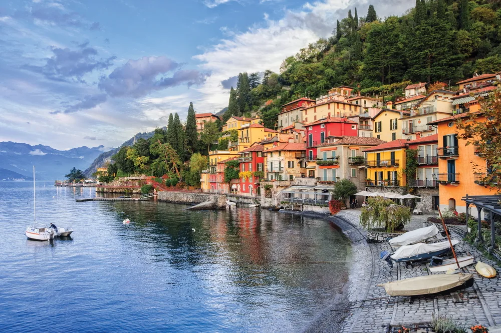 The picturesque town of Menaggio on Lake Como in Milan, one of the best places to visit in August