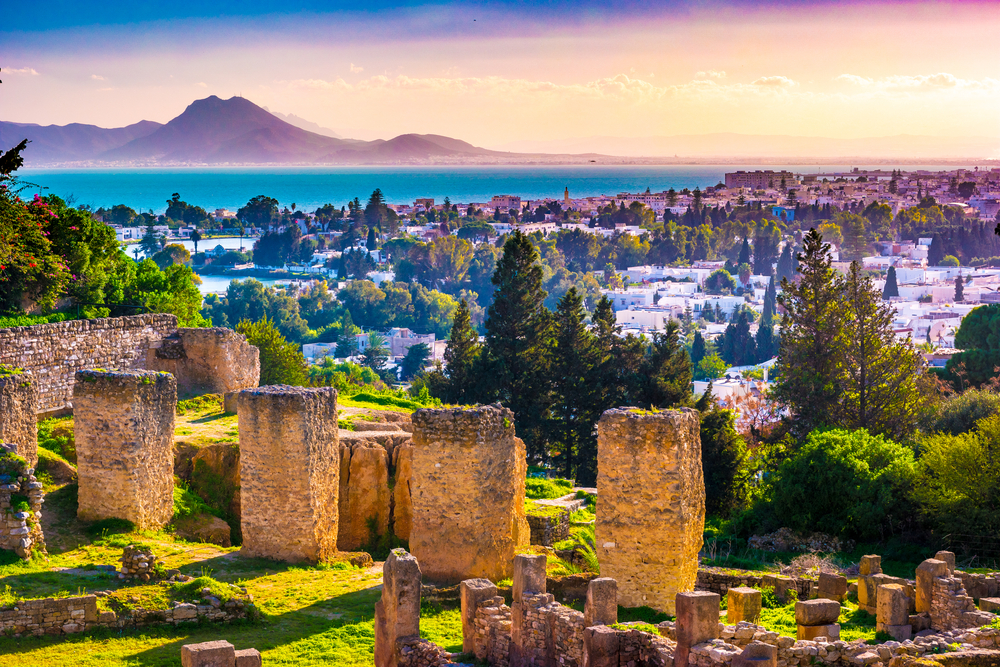 Hillside ruins of Carthage with a view from Byrsa for a piece on is Tunisia Safe to Visit