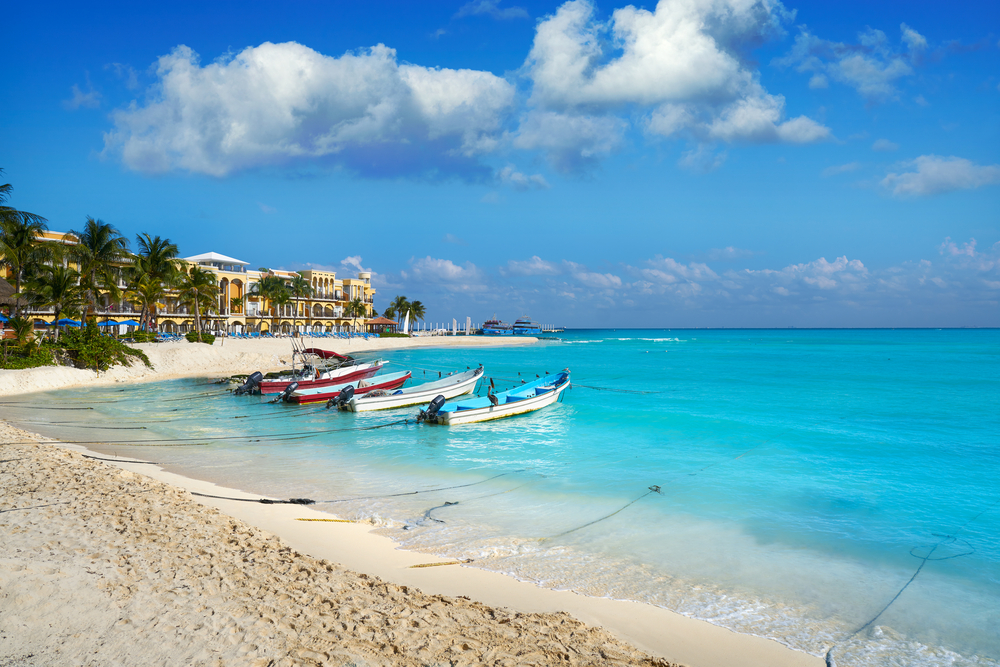 Playa del Carmen beach in Riviera Maya, one of the best places to visit in July