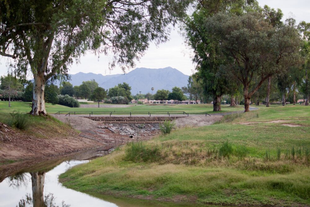 For a guide titled Where to Stay in Scottsdale, an image of a course in McCormick Ranch