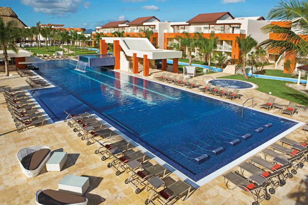 Pool at one of the best all-inclusive resorts in Punta Cana, the Breathless Punta Cana Resort and Spa