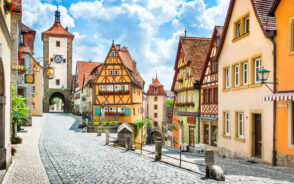 Gorgeous postcard-worth view of the quaint little village of Rothenburg, one of our favorite places to visit in Germany