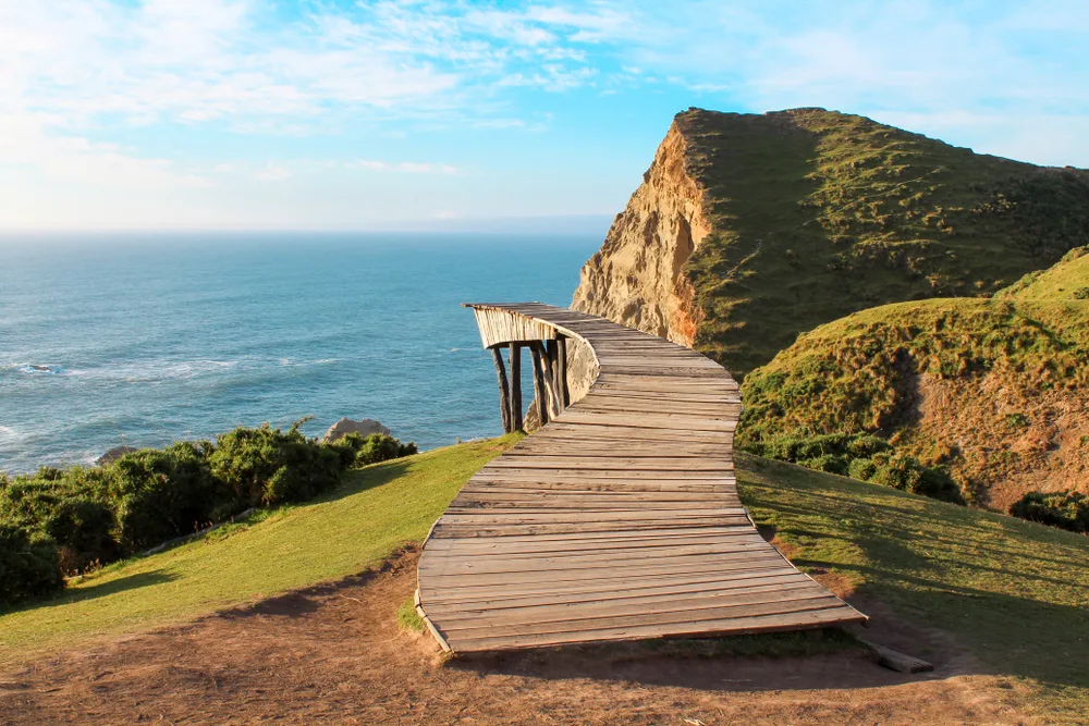 Neat boardwalk sculpture on Chiloe Island pictured for a piece on the best places to visit in Chile
