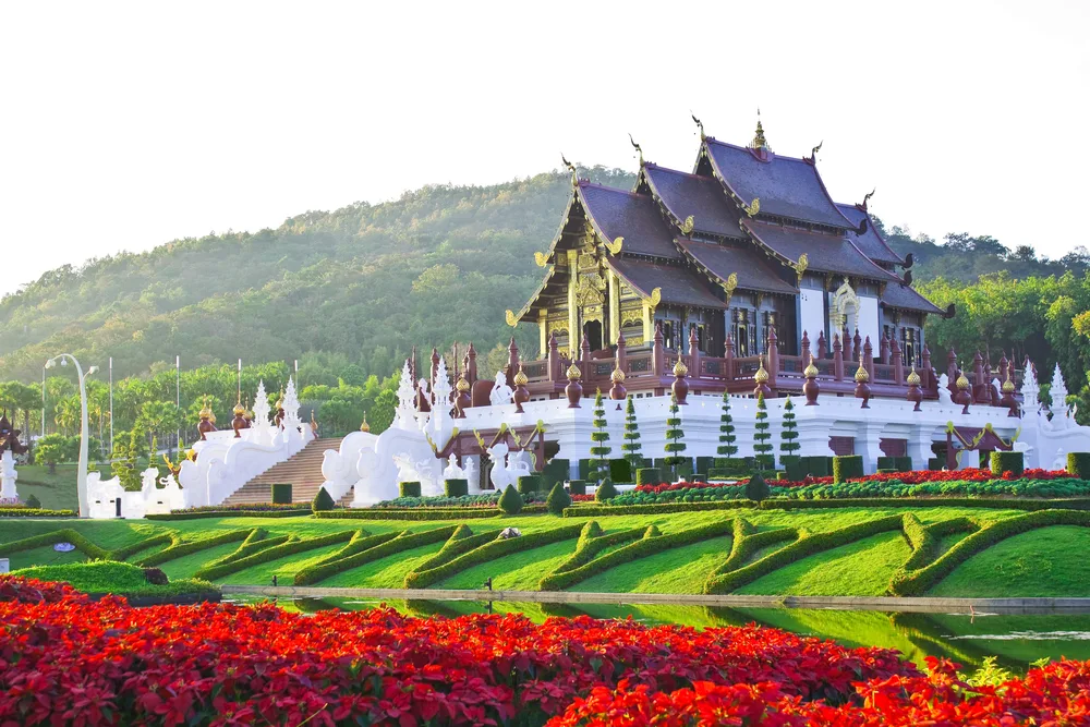 The stunning hilltop palace of the Golden Hall in Chiang Mai, a must-visit place in Asia