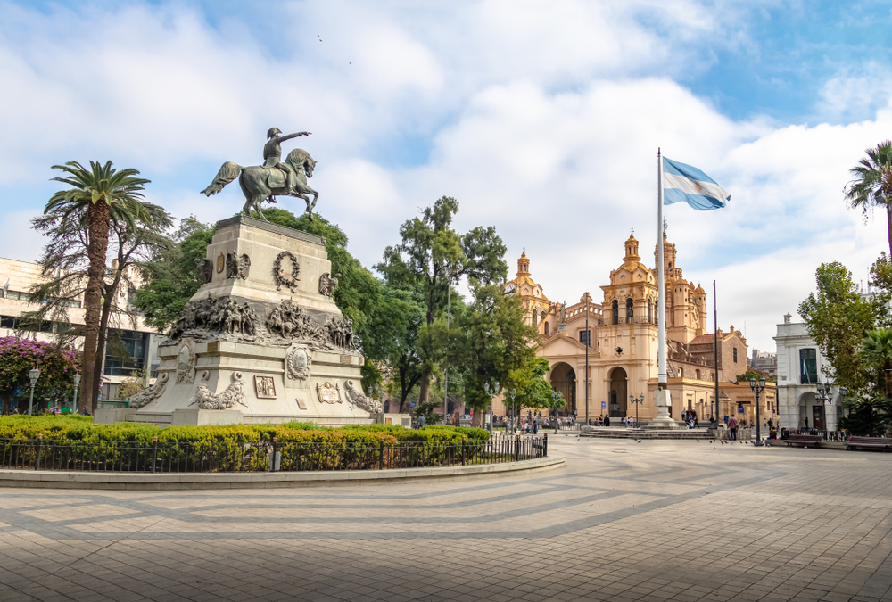 San Martin Square and the Cordoba Cathedral in Cordoba, one of the best places to visit in Argentina