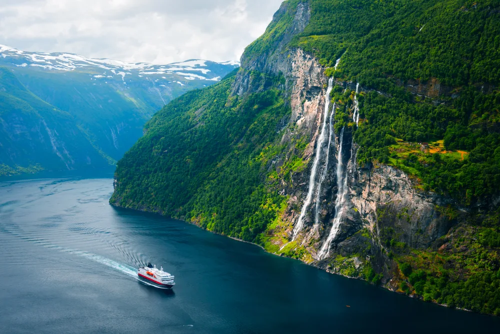 Stunning view of the Geiranger village pictured for a piece on the best places to visit in Norway