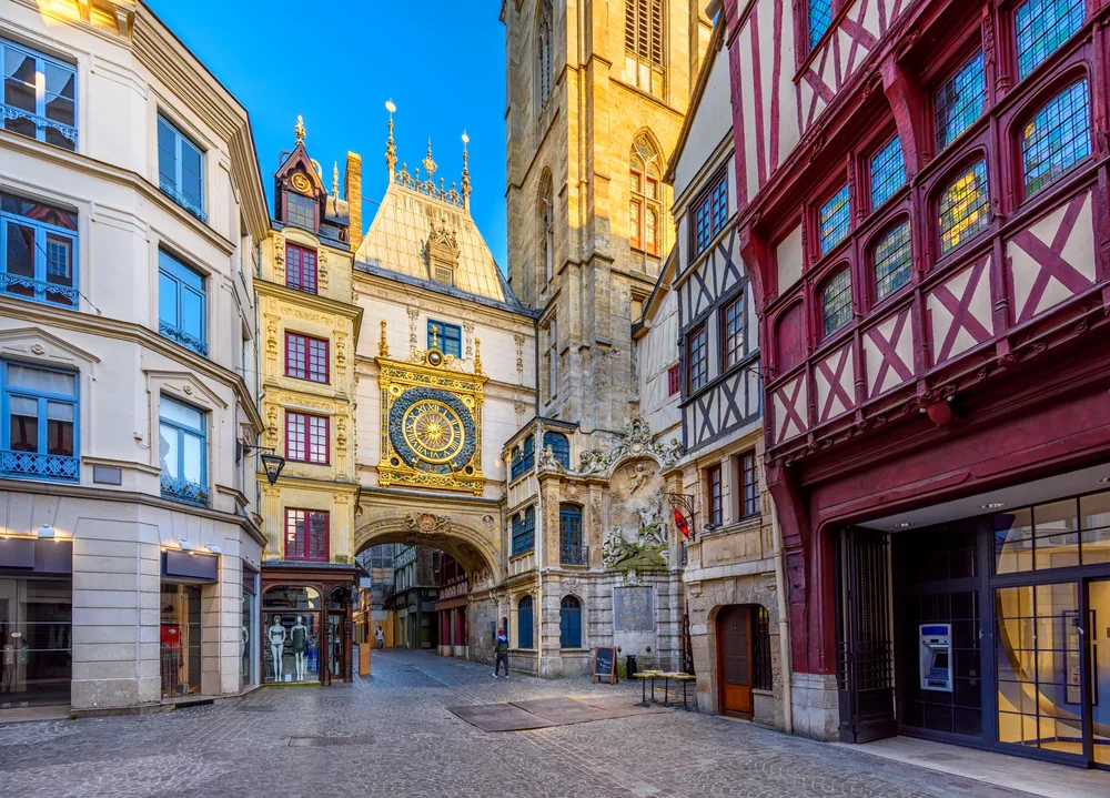 The Great Clock in Rouen, Normandy, for a piece on the best day trips from Paris