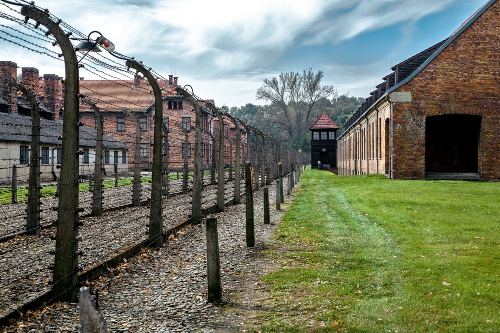 Electric fence at the Auschwitz-Birkenau Memorial and Museum, one of the best places to visit in Poland