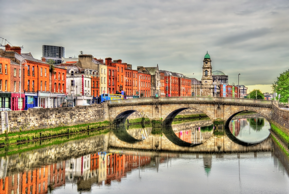 Still water under the Mellows Bridge in Dublin, one of the best places to visit in Europe