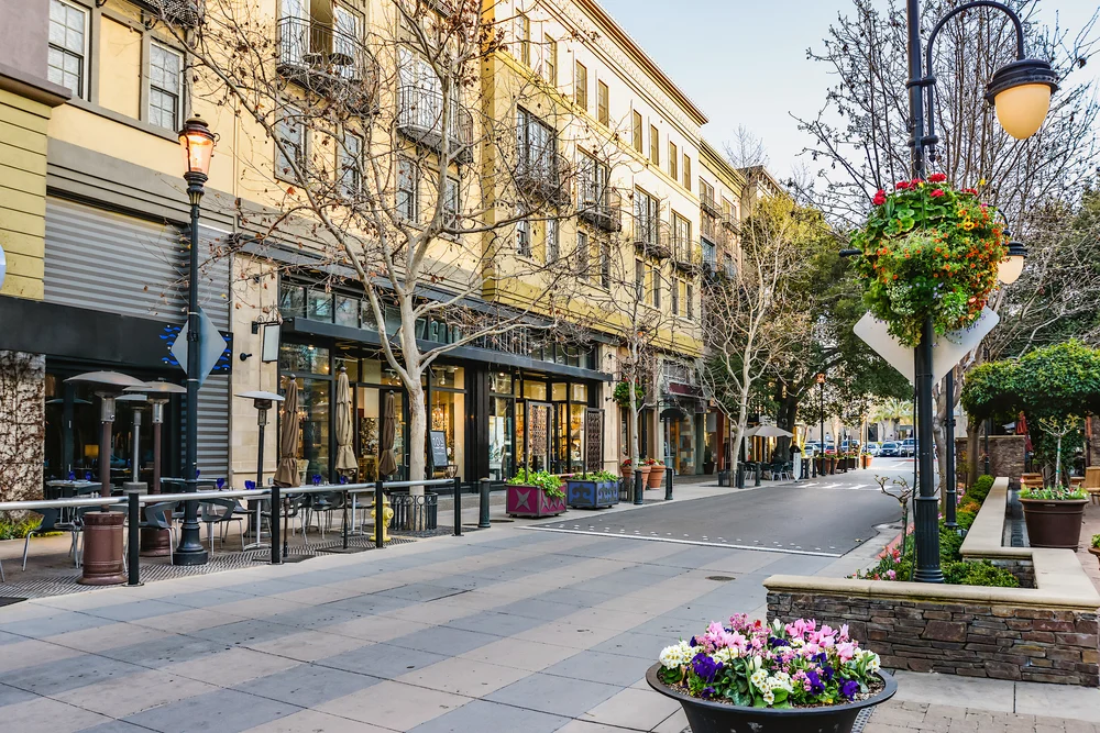 Idyllic and empty street in San Jose, California, one of the Bay Area's best places to visit