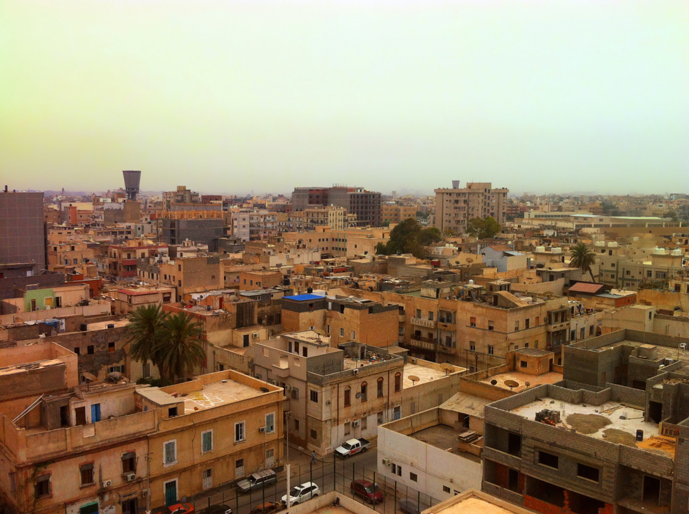 Aerial view of the Tripoli city and skyline during the worst time to visit Libya in April, July, and August