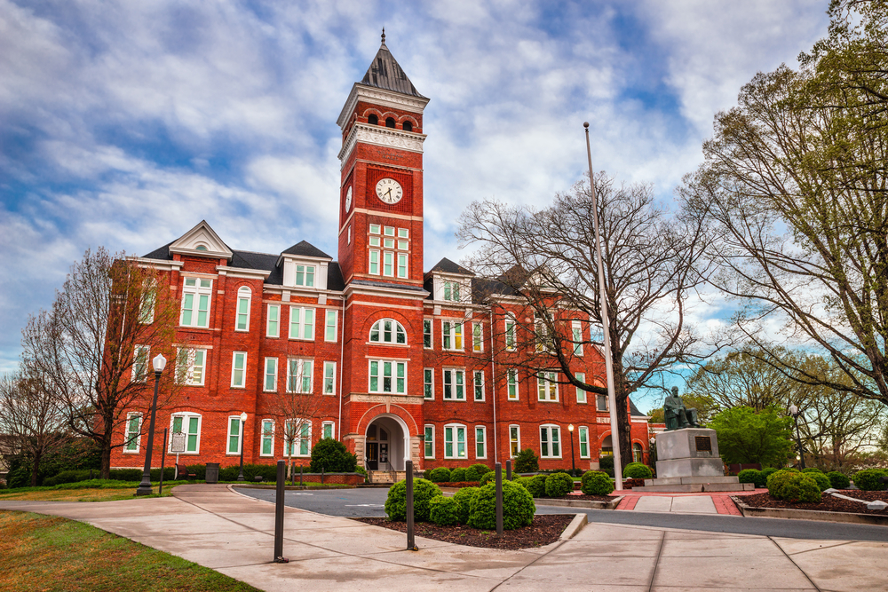 Picture of Tillman Hall in Clemson, one of the best places to visit in South Carolina