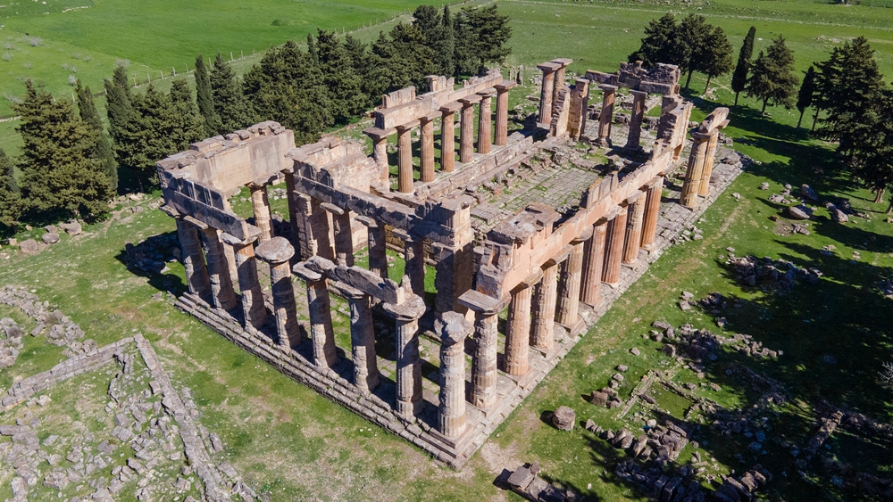 Greek ruins of the Temple of Zeus in Cyrene in present day Libya during one of the best times to visit