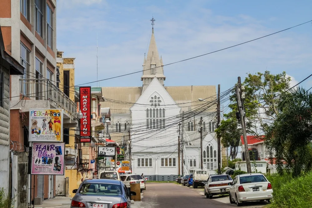St. George's Cathedral in Georgetown, one of the least safe places to visit in Guyana