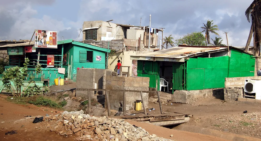 Slum in Nigeria pictured to illustrate the least safe places to visit in the country